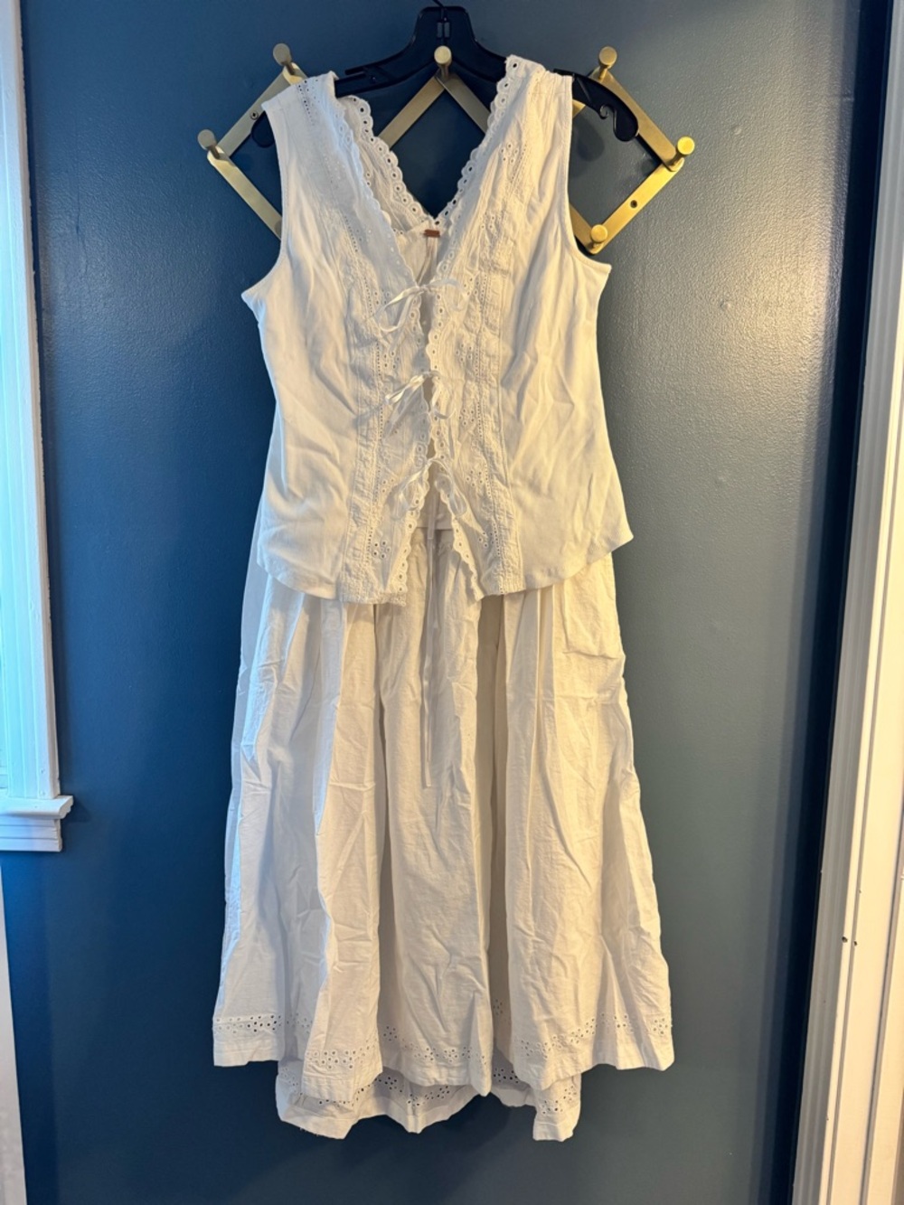 Free People White Eyelet Maxi Dress